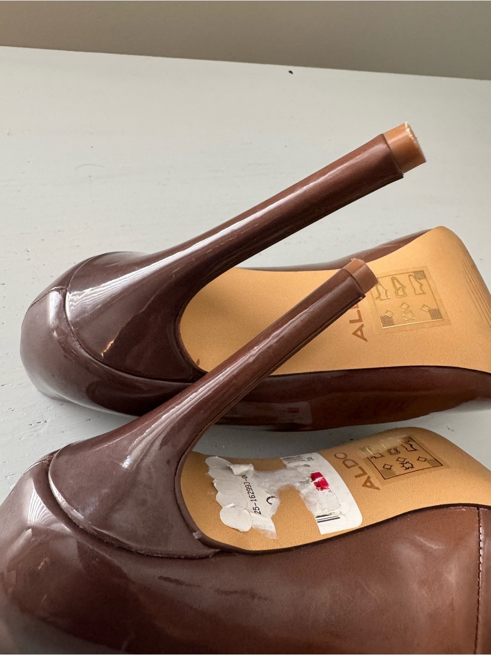 Aldo high heels 7 brown tan - Picture 5 of 8